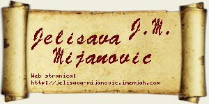 Jelisava Mijanović vizit kartica